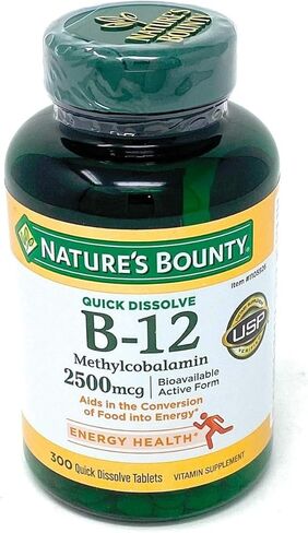 Nature's Bounty Vitamin B-12 2500 mcg, 300 Quick Dissolve Tablets in Kuwait