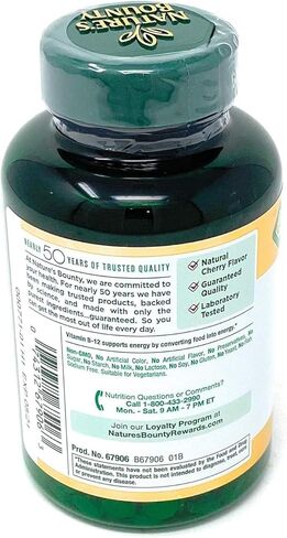 Nature's Bounty Vitamin B-12 2500 mcg, 300 Quick Dissolve Tablets in Kuwait