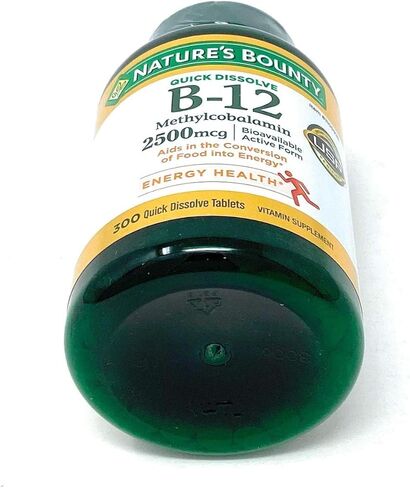 Nature's Bounty Vitamin B-12 2500 mcg, 300 Quick Dissolve Tablets in Kuwait