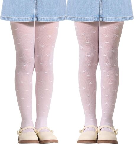 MANZI Girls Lace Tights Toddler Floral Patterned Fishnet Tights in Kuwait