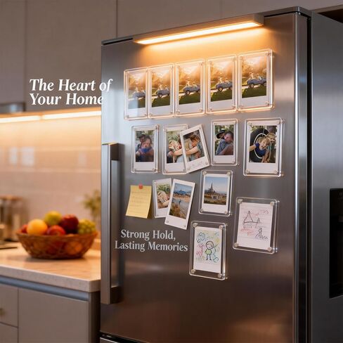 30Pcs Acrylic Magnetic Picture Frame, 2.36 x 3.54 Inch Clear Magnet Photo Frames for Refrigerator, Wallet Size Magnetic Picture Frames for Polaroid Instax Mini Fuji Film Photos in Saudi Arabia