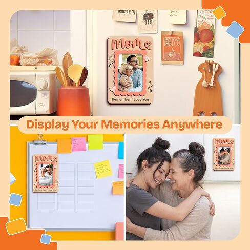 NewEleven Birthday Gifts for Mom - Mommy Magnet Picture Frame Gift, Mom Birthday Gifts From Daughter, Son, Kids - Meaningful Gift for Mother, Moms, Mommy, Step Moms, Mother In Law - Magnet Photo Frame in Saudi Arabia