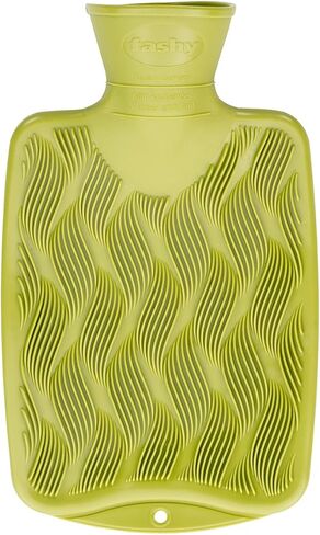 Fashy Small Hot Water Bottle with 3D Surface 0.8 Litre Green 6404 in Kuwait