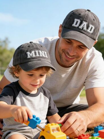 Dad Mini Baseball Cap, Adjustable Embroidered Cotton Papa Son Daughter Matching Family Hats in Saudi Arabia