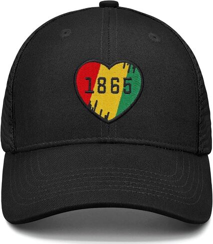 Juneteenth Black History Month Embroidered Baseball Cap, African American Pride Gift Adjustable Hat for Men Women in Kuwait