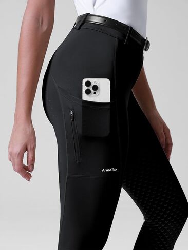 Women's Horse Sports Riding Tights Pants Knee-Patch Equestrian Breeches Horseback Schooling for Women in Kuwait