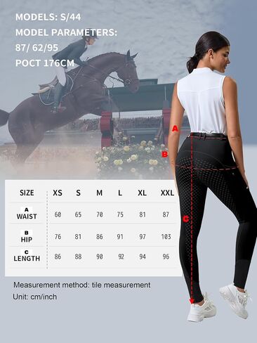 Women's Horse Sports Riding Tights Pants Knee-Patch Equestrian Breeches Horseback Schooling for Women in Kuwait