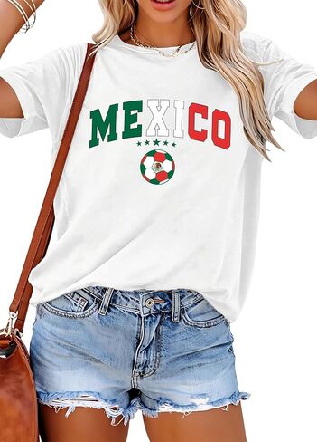 AMWIPE Soccer Cup 2026 Shirt for Women USA Football Shirts Mexico Jersey Argentina Brazil Shirts Football V Neck Tee Tops in Kuwait