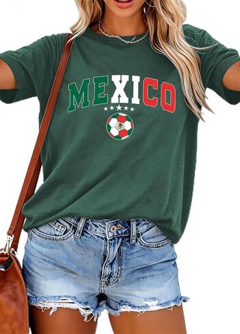 AMWIPE Soccer Cup 2026 Shirt for Women USA Football Shirts Mexico Jersey Argentina Brazil Shirts Football V Neck Tee Tops in Kuwait