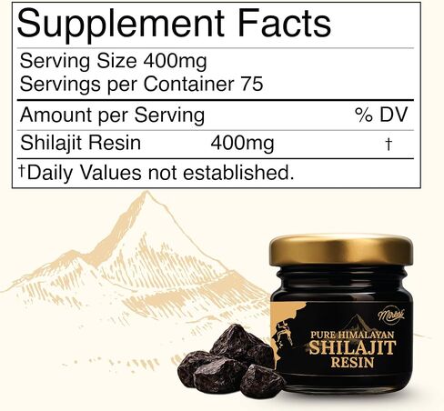 Miresi Shilajit Resin for Men & shilajit for Women – Authentic Gold-Grade Shilajit | 85+ Trace Minerals & Fulvic Acid | Supports Energy, Stamina & Immunity | Lab-Tested & Pure | 30g in Kuwait