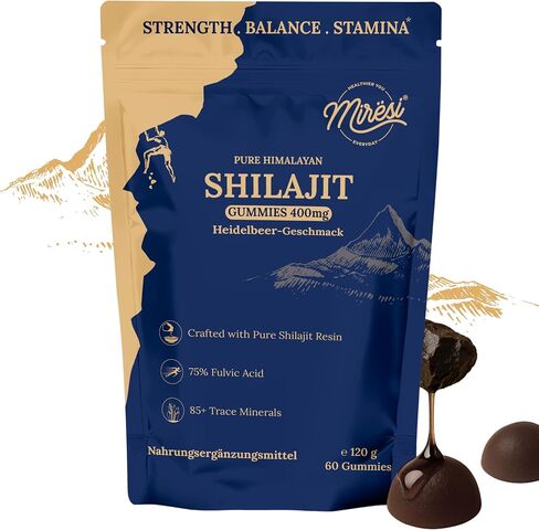Miresi Shilajit Resin for Men & shilajit for Women – Authentic Gold-Grade Shilajit | 85+ Trace Minerals & Fulvic Acid | Supports Energy, Stamina & Immunity | Lab-Tested & Pure | 30g in Kuwait