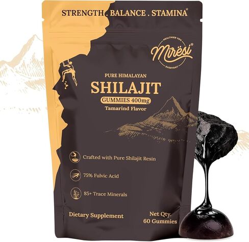 Miresi Shilajit Resin for Men & shilajit for Women – Authentic Gold-Grade Shilajit | 85+ Trace Minerals & Fulvic Acid | Supports Energy, Stamina & Immunity | Lab-Tested & Pure | 30g in Kuwait