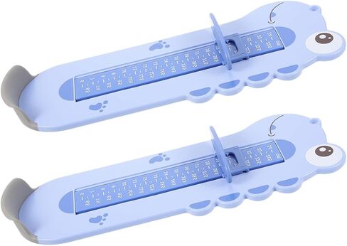 OSALADI 2pcs Shoe Sizer Foot Measuring Instrument for Foot Measurement Ruler Accurate Size Measurer Home Use Sky-blue Animal Design in Kuwait