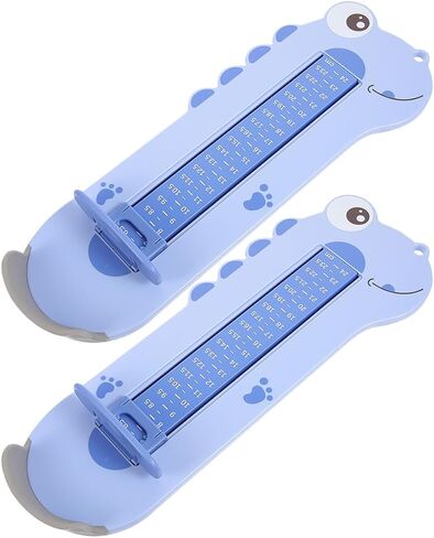 ARTIBETTER 2pcs Foot Measuring Device Shoe Size Ruler Foot Length Gauge Shoe Fitting Tool with Dinosaur Design Sky-blue for Home Use in Kuwait