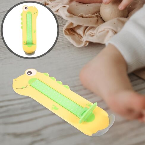 HANABASS Foot Length Gauge and Shoe Sizer Measuring Device Yellow Dinosaur Design Precise Foot Measurement Tool for Babies and Home Use for Accurate Shoe Sizing in Kuwait