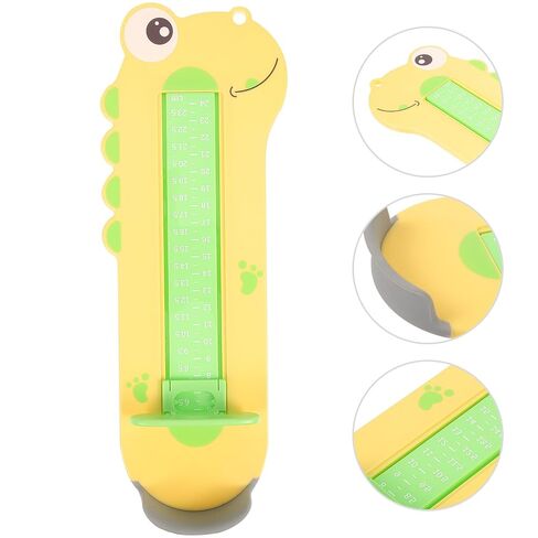 HANABASS Foot Length Gauge and Shoe Sizer Measuring Device Yellow Dinosaur Design Precise Foot Measurement Tool for Babies and Home Use for Accurate Shoe Sizing in Kuwait