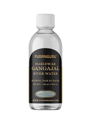PuranGuru Haridwar Gangajal | 100 ml Unfiltered | Pure Ganga Jal | Ganges River Water | Brahma Kund - Har Ki Pauri | Sacred Holy Puja Ceremony | Diwali Pooja | Housewarming | Himalayan Mountain Water in Saudi Arabia