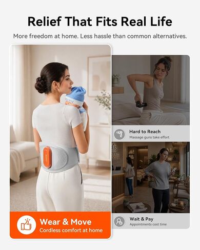 IKEEPFIT Back Massager for Pain Relief Deep Tissue with Heat & Air Compression, [2026 Upgraded] Portable Cordless Heating Pad with Vibration & AirInflate Lumbar Support, MAXwarm 5.0, Gift Men Women in Saudi Arabia