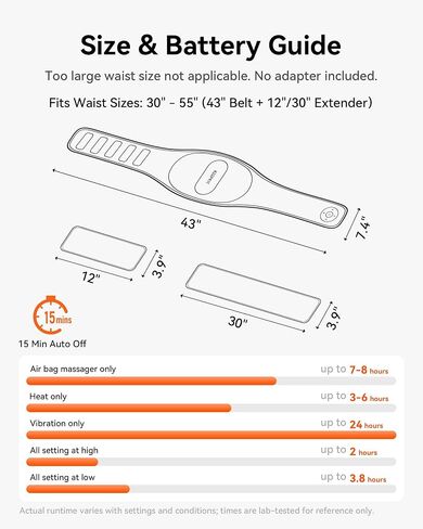 IKEEPFIT Back Massager for Pain Relief Deep Tissue with Heat & Air Compression, [2026 Upgraded] Portable Cordless Heating Pad with Vibration & AirInflate Lumbar Support, MAXwarm 5.0, Gift Men Women in Saudi Arabia