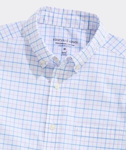 vineyard vines Morada Bay Tattersall Performance Cotton Shirt in Kuwait