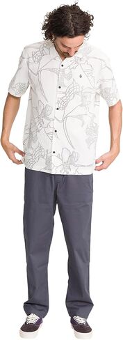 Volcom Mens Button Down Short Sleeve Performance Shirt, Active Sportswear in Kuwait