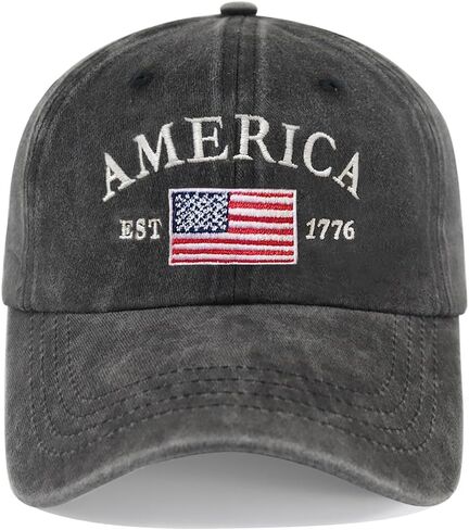 America Flag EST 1776 Hat for Men Women, Adjustable Embroidered 4th of July 250th Anniversary USA Baseball Cap in Kuwait