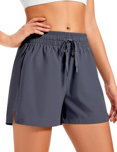 3 INCH Womens Athletic Shorts Basic Running Shorts Lightweight Quick Dry Gym Workout Shorts with Pockets in Kuwait