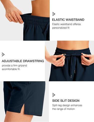 3 INCH Womens Athletic Shorts Basic Running Shorts Lightweight Quick Dry Gym Workout Shorts with Pockets in Kuwait