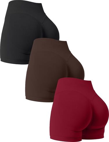 VVX Gym Shorts Women Workout High Waisted Scrunch Butt Lifting Tummy Control Seamless Yoga Biker Spandex Booty Shorts 3 Pack in Saudi Arabia