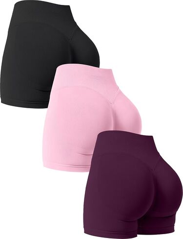 VVX Gym Shorts Women Workout High Waisted Scrunch Butt Lifting Tummy Control Seamless Yoga Biker Spandex Booty Shorts 3 Pack in Saudi Arabia
