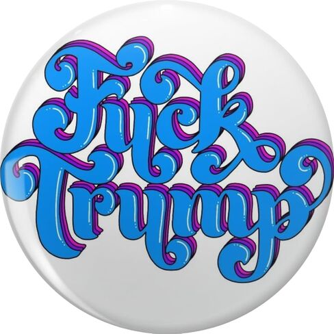 F * ck ترامب Handlettered دبوس التلبيب دبوس لطيف بروش دبابيس شارات 0.75" in Kuwait