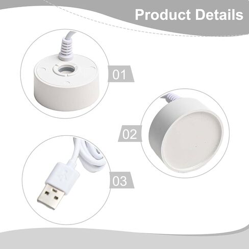 USB Mist Maker Fountain, 5V Fogger with 4.6ft Cable, for Mini Water Atomizer Fish for Tank Pond Rockery Garden Landscaping, White in Kuwait