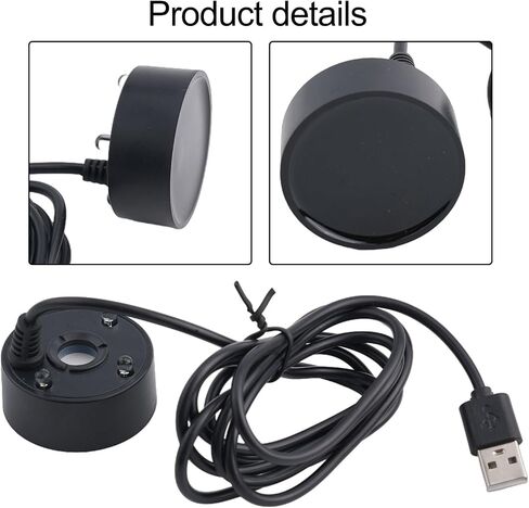 USB Powered Mist Maker Fogger With Colorful LED Lights For Indoor And Outdoor Use For Water Tanks And Fountains(Black) in Kuwait