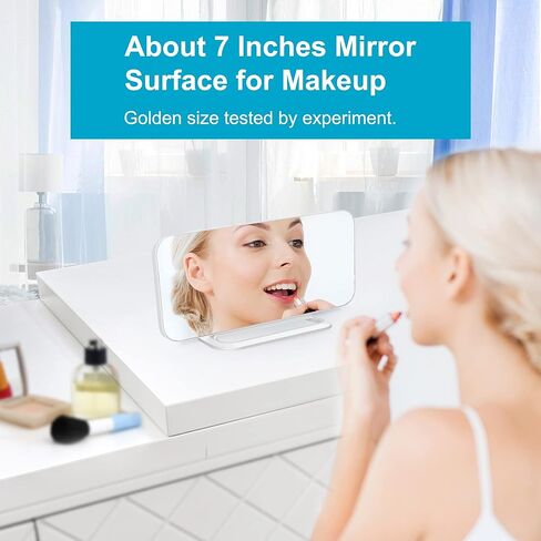 Slim LED Digital Alarm Clock, Mirror Surface for Makeup, with Diming, Large Display, Easy Setting, USB Charger Ports, Modern Bedroom, Desk, Office Living Room Decor, Christmas Birthday for Women Girl in Saudi Arabia