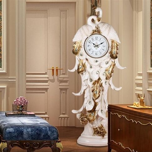 Grandfather Clocks European-Style Living Room Floor Clock, Antique Pendulum Retro Home Lobby Harp Vertical in Kuwait