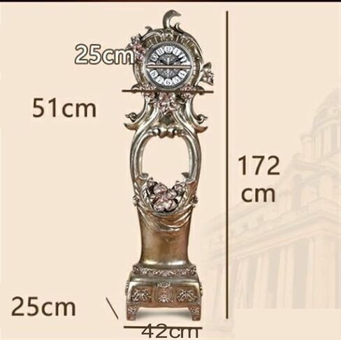 Grandfather Clocks Vintage Floor Clock Battery Operated Analog Silent Table Desk Beside Bedroom Living Room in Kuwait