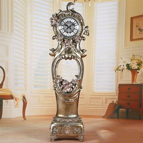 Grandfather Clocks Vintage Floor Clock Battery Operated Analog Silent Table Desk Beside Bedroom Living Room in Kuwait