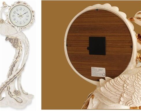 Grandfather Clocks Resin Grandfather Clock Peacock-Shaped Living Room Decoration Chinese Style Desk Retro Standing in Kuwait