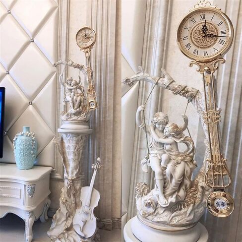 Grandfather Clocks European Floor Clock Living Room Pendulum Vertical Ornaments Clocks Aged Finished Metal, Home Decor in Kuwait