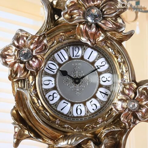 Grandfather Clocks Floor Clock Quartz Silent Floral Design for Home and Office Decorative in Kuwait