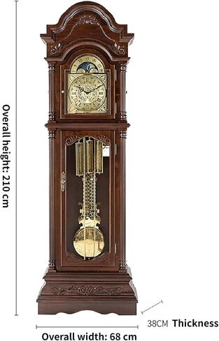 Grandfather Clocks Wood Floor Grandfather Clock Mechanical European Style for Living Room in Kuwait