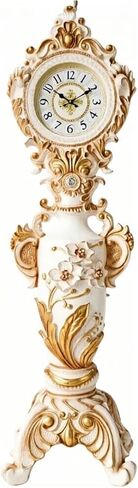 Grandfather Clocks Floor Clock with Silent Quartz Movement European Style Ornate Decorative(Gold) in Kuwait