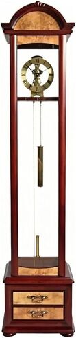 Grandfather Clocks Wood Grandfather Clock Floor Mechanical Pendulum Roman Numeral for Home in Kuwait
