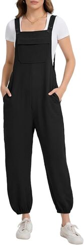 Overalls for Women 2026 Casual Sleeveless Bib Pants Adjustable Straps Jumpsuits Loose Fit Rompers with Pockets in Saudi Arabia