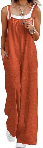 YESNO Casual Wide Leg Jumpsuits for women Summer Boho Bib Pants Overalls Floral Print Pleated Rompers with Pockets PZL in Kuwait