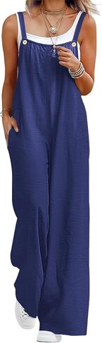 YESNO Casual Wide Leg Jumpsuits for women Summer Boho Bib Pants Overalls Floral Print Pleated Rompers with Pockets PZL in Kuwait