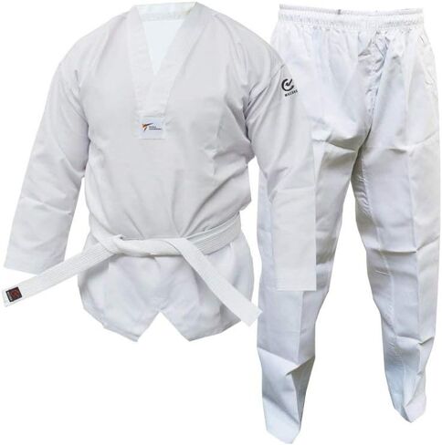 Wacoku Taekwondo Uniform Adult Kids Dobok WT Approved Mens Womens White (5/180cm) in Saudi Arabia
