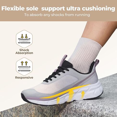 أحذية FitVille النسائية الواسعة للمشي والجري، أحذية رياضية خفيفة الوزن ومريحة للأقدام المتورمة، أحذية واسعة للنساء لتبطين ممتاز مع نعل خارجي مانع للانزلاق in Kuwait