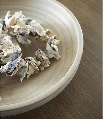 Signature Design by Ashley Justy Decorative Bowl, Terra Cotta Accent With Antiqued Beige Finish for Table Displays and Centerpiece Styling, 18" W x 18" D x 5.25" H in Kuwait