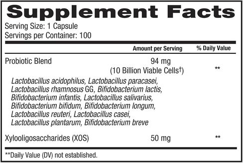 Advanced Digestive Probiotic, 12 Strains, 10 Billion Viable Cells, Gluten, Soy and Dairy Free - 100 Capsules in Kuwait